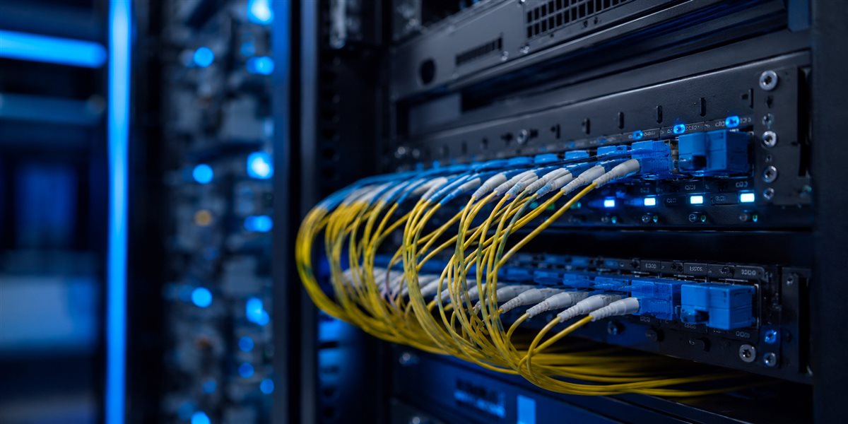 Fiber optic network patch panel installation