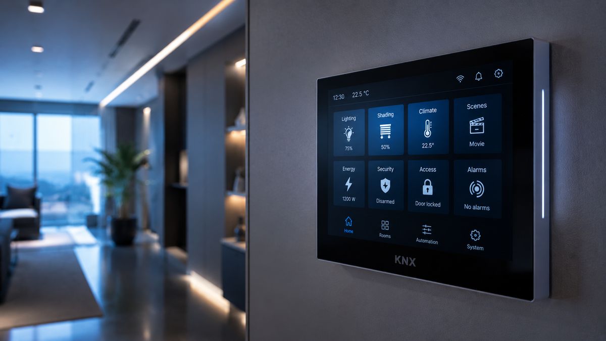 Πάνελ ελέγχου smart building αυτοματισμού KNX